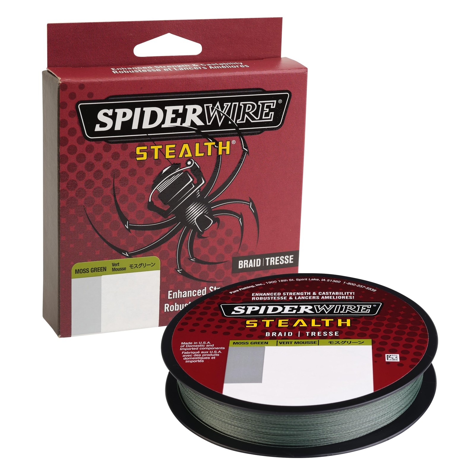 SpiderWire Stealth Braided Fishing Line Moss Green 20 lb 125 yd
