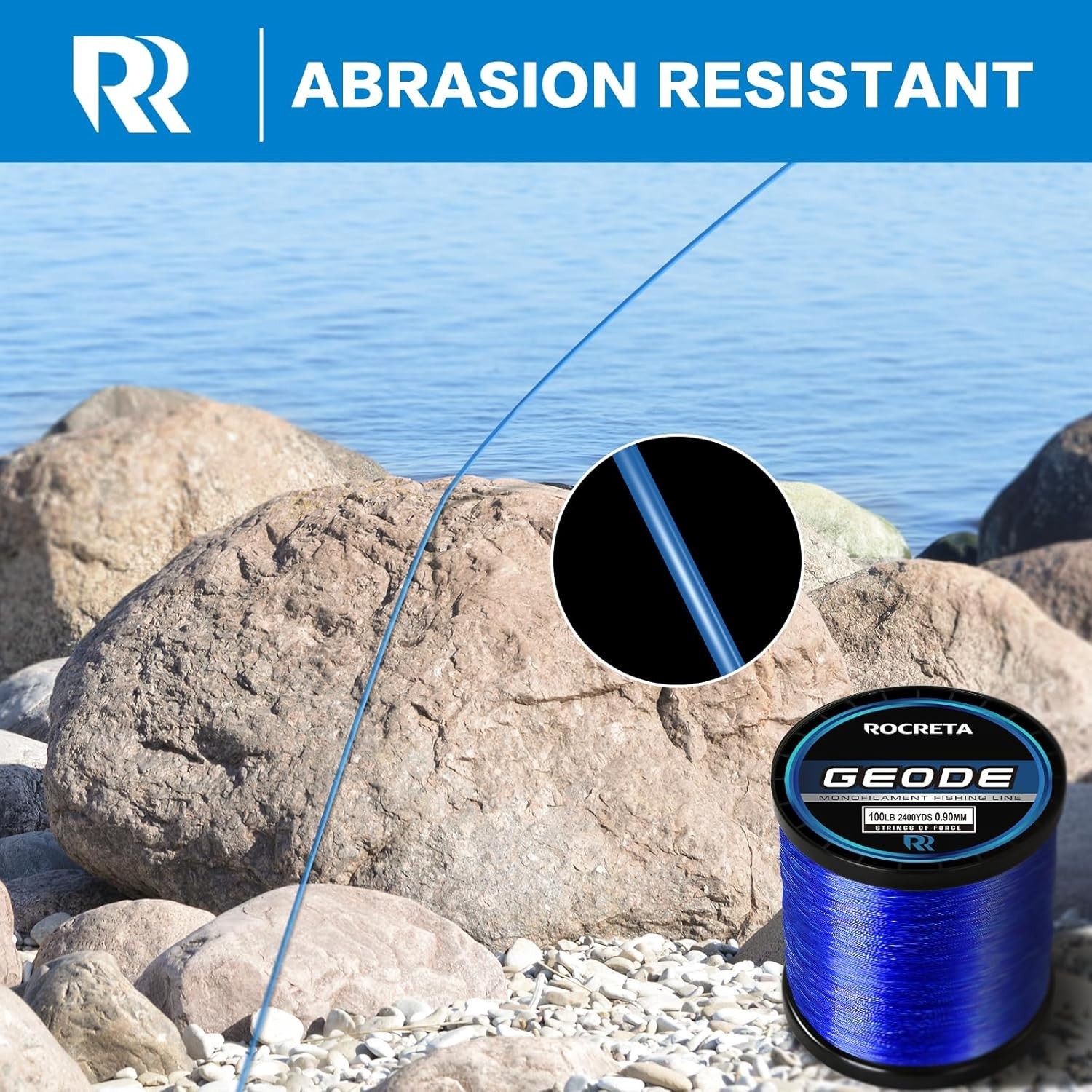 Geode Monofilament Fishing Line – Resistant Nylon Mono Fishing Line 3-100lb …