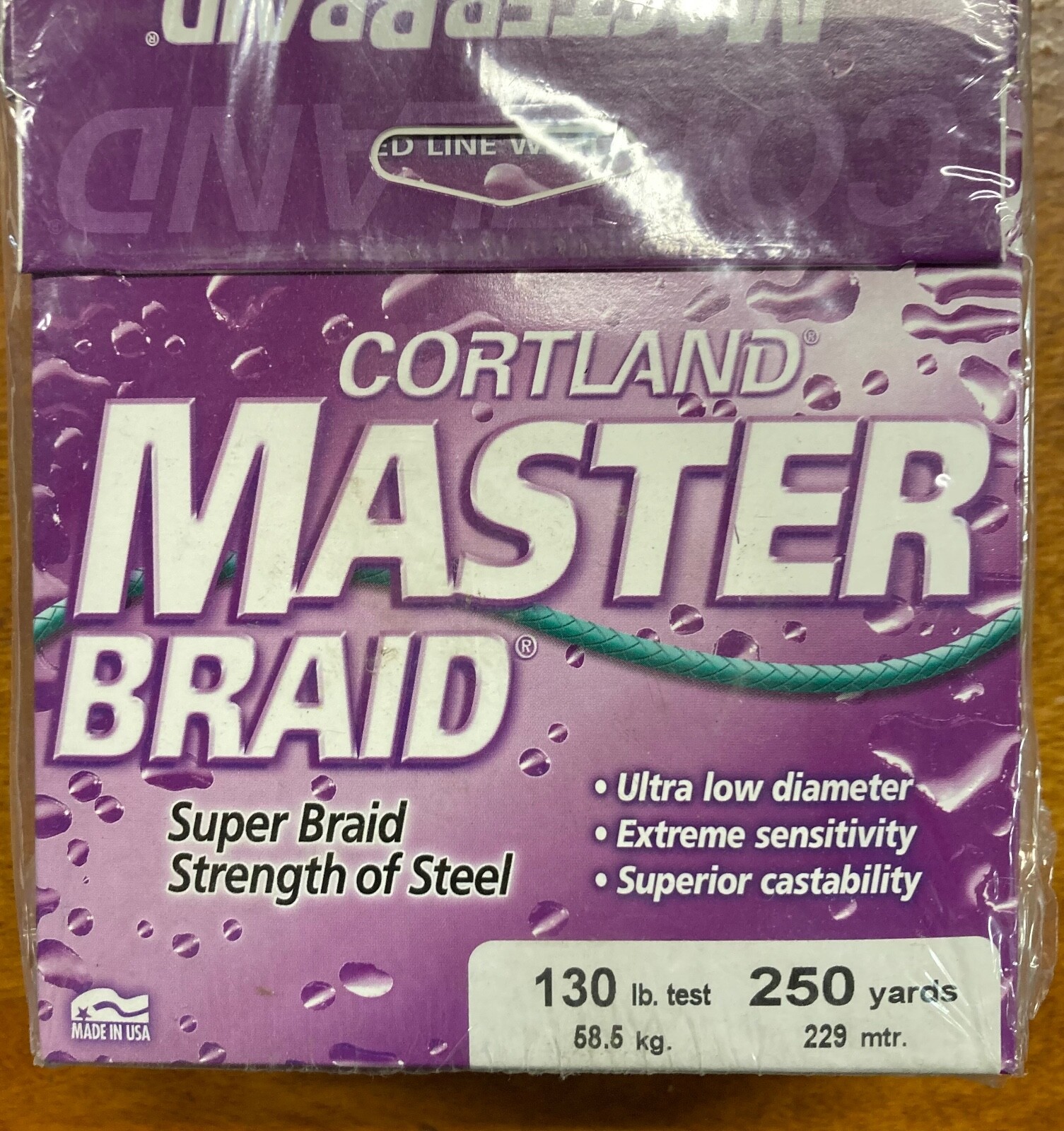 Cortland Master Braid 130LB 250 yards Sea Green Color