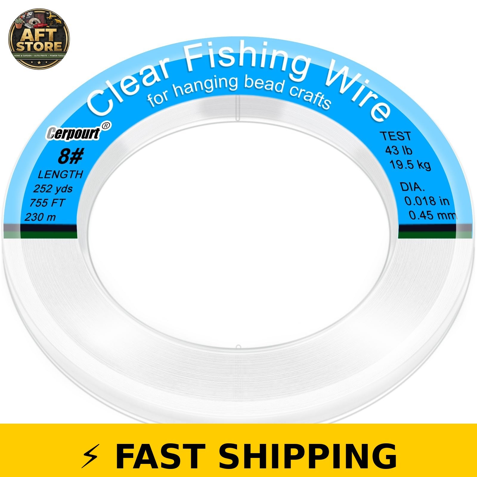 Cerpourt 755FT Clear Fishing Wire – Strong Invisible Nylon Thread