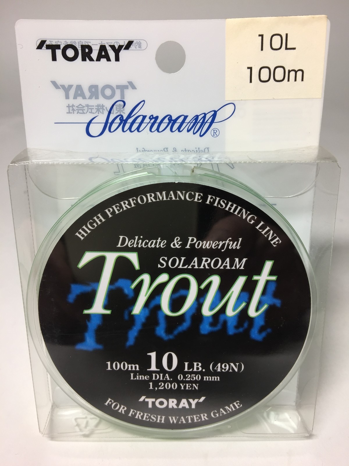 52400) TORAY Solaroam Trout Nylon Line 10lb 100m Mist Green