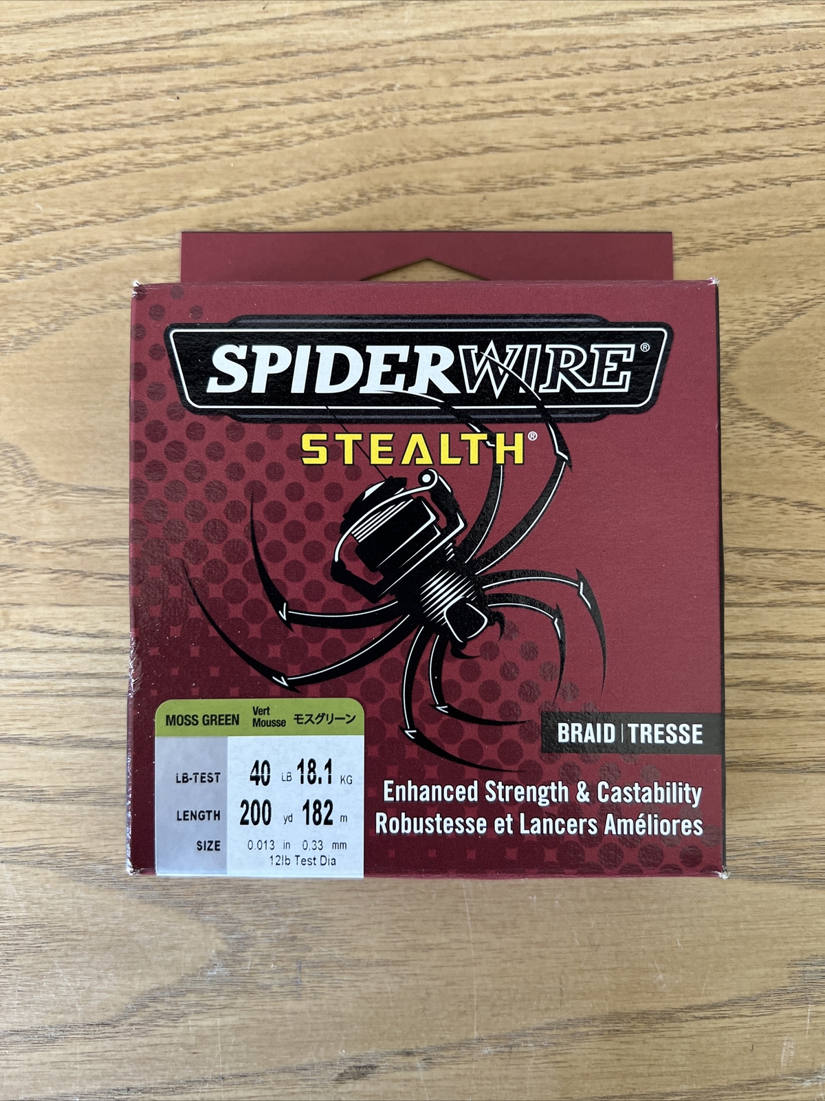 Spiderwire SCS40G-200 Stealth Moss Green Fishing Line 40LB 200-Yard