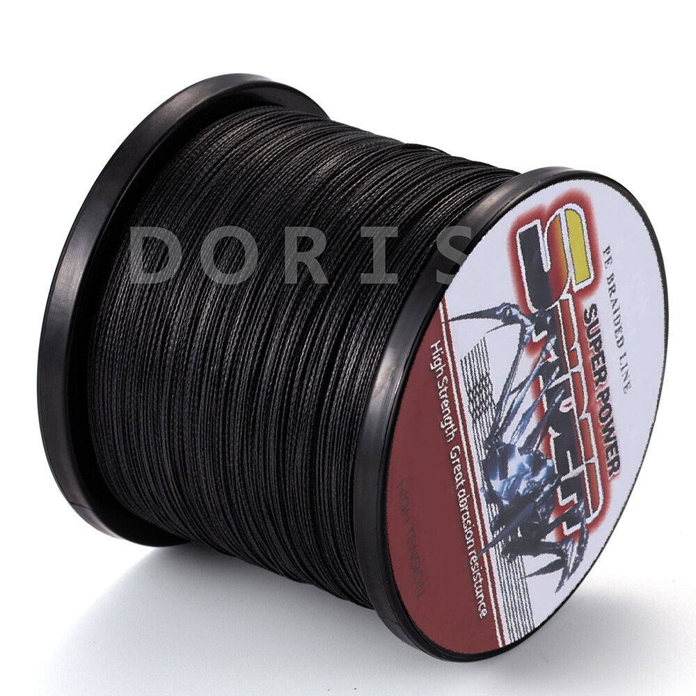 Spider 100M-2000M Black 6LB-500LB Dynema PE Braided Fishing Line Mainline Leader