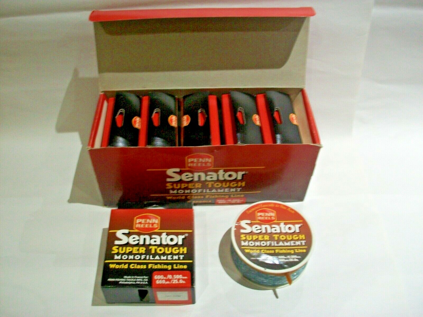 Penn Senator 600m 25lbs Trade Pack 6 Spools Tough One Shot Mono Fishing Line .