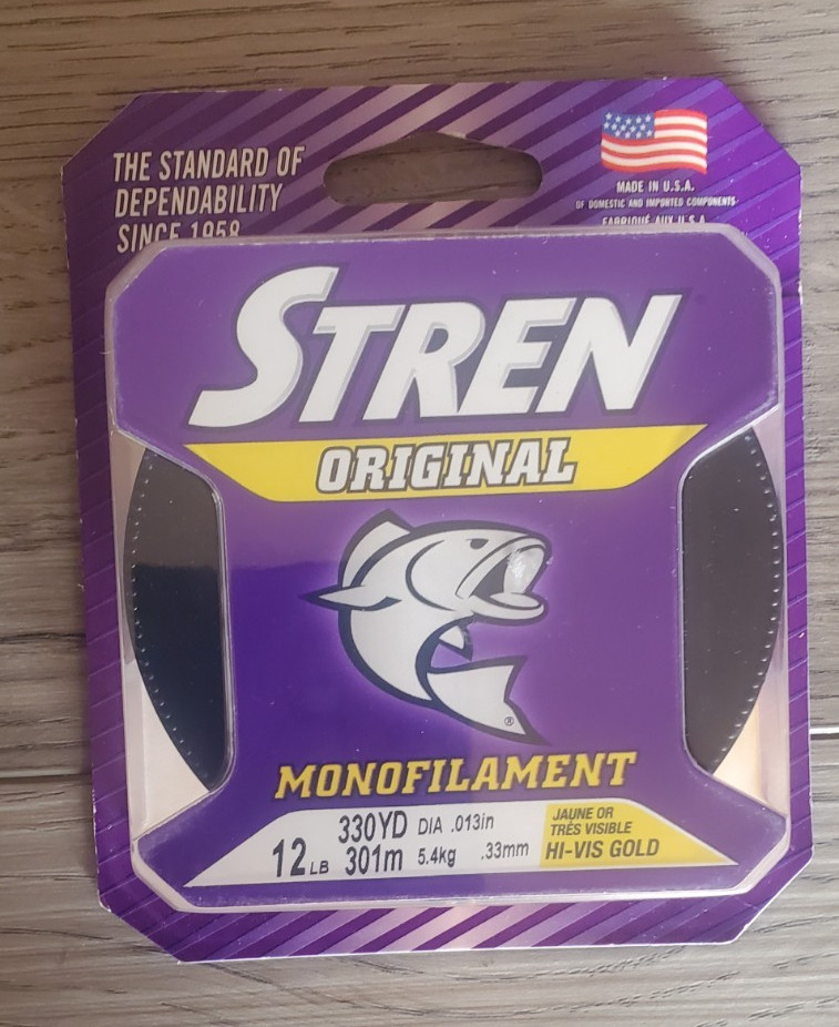 Stren Original Fishing Line 12 lb Monofilament HI-VIS Gold 330 YD