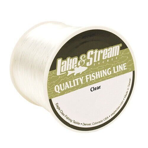 Eagle Claw Lake & Stream Monofilament Line 10lb 500yd Spool Clear 09011-010