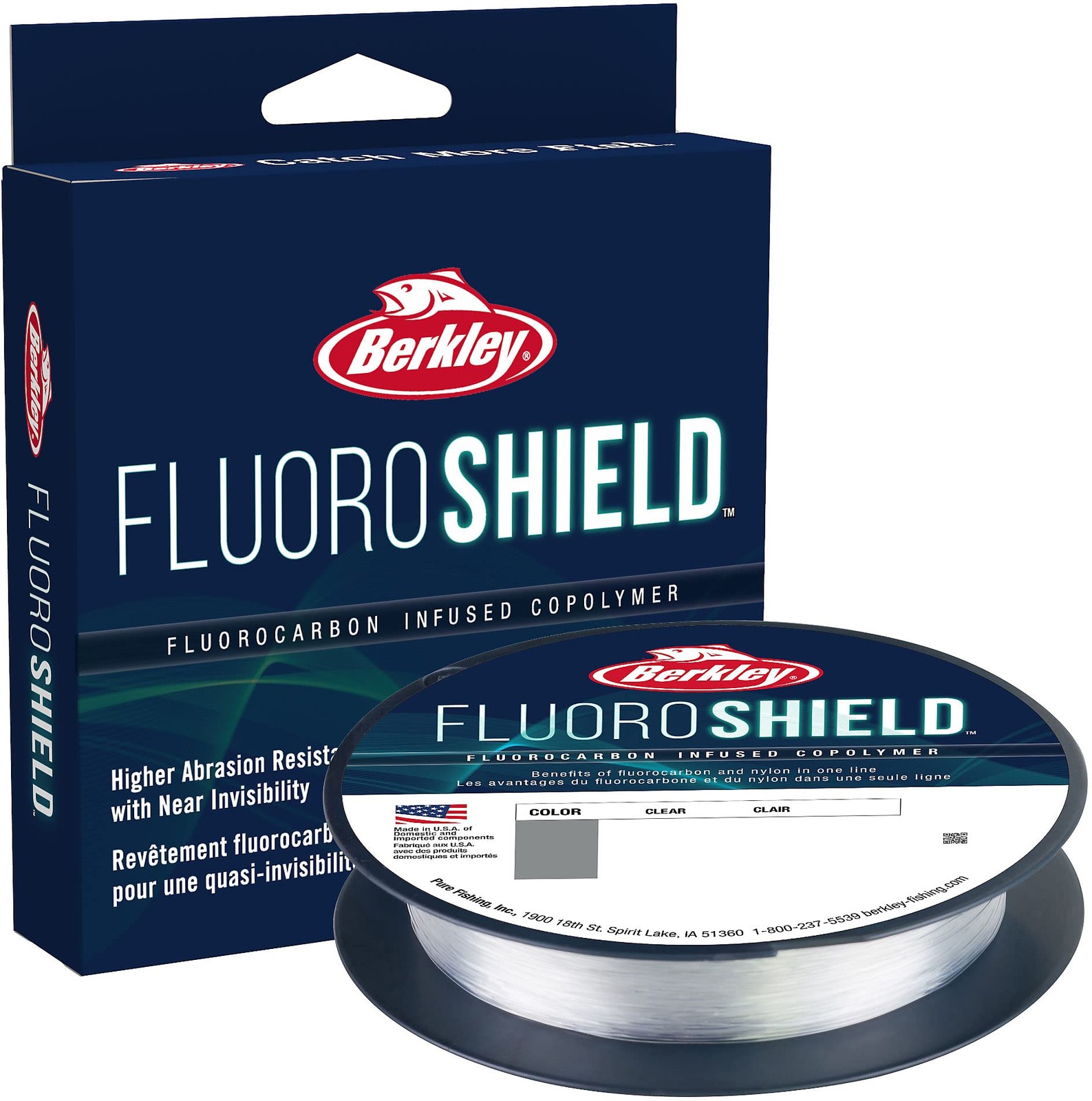 Berkley Fluoroshield 300Yd 30Lb Clear Fishing Line High Strength Abrasion Res…