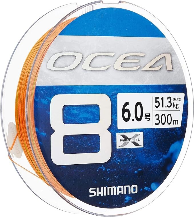 Shimano OCEA 8 PE #1.5-12 eight Braid Line Max 173lb 200-500m Multicolor New