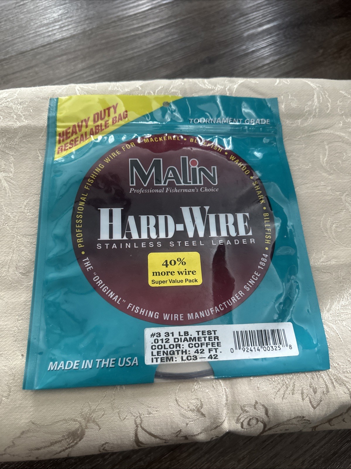 Malin Hard-wire Stainless Steel Leader 31lbs #3 42ft
