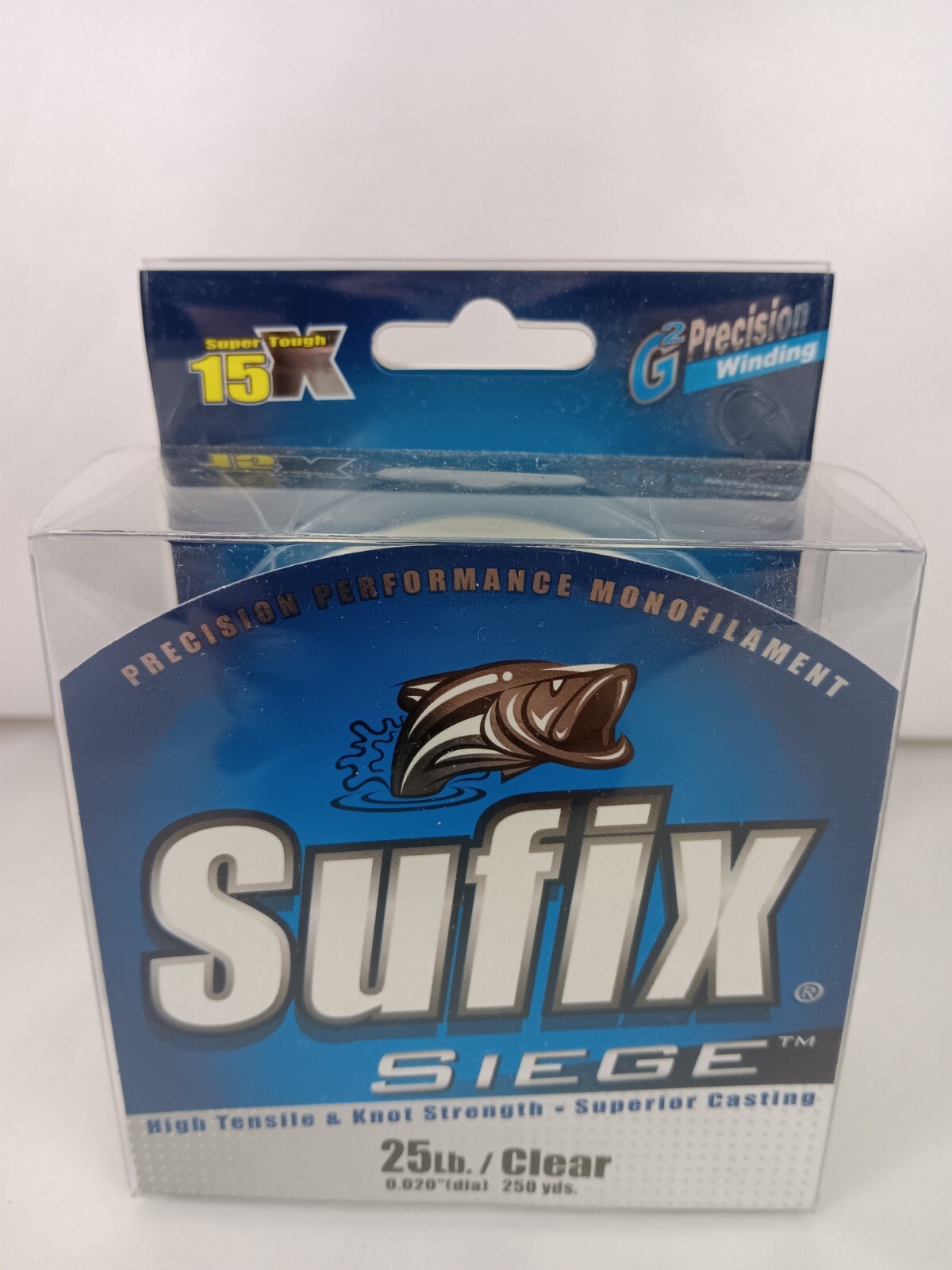 Sufix Siege 25 lb Monofilament Fishing Line Clear 250 Yards