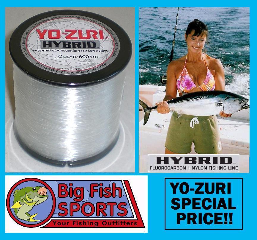 YO-ZURI HYBRID Fluorocarbon Fishing Line 20lb/600yd CLEAR NEW! FREE USA SHIP!