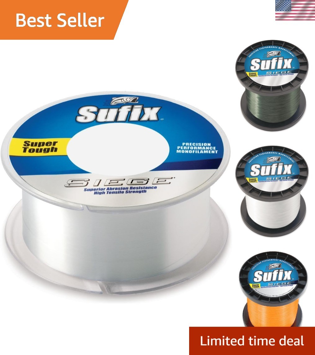 Siege 4 lb Clear Monofilament Fishing Line – 1000 Yards of Durable Performance