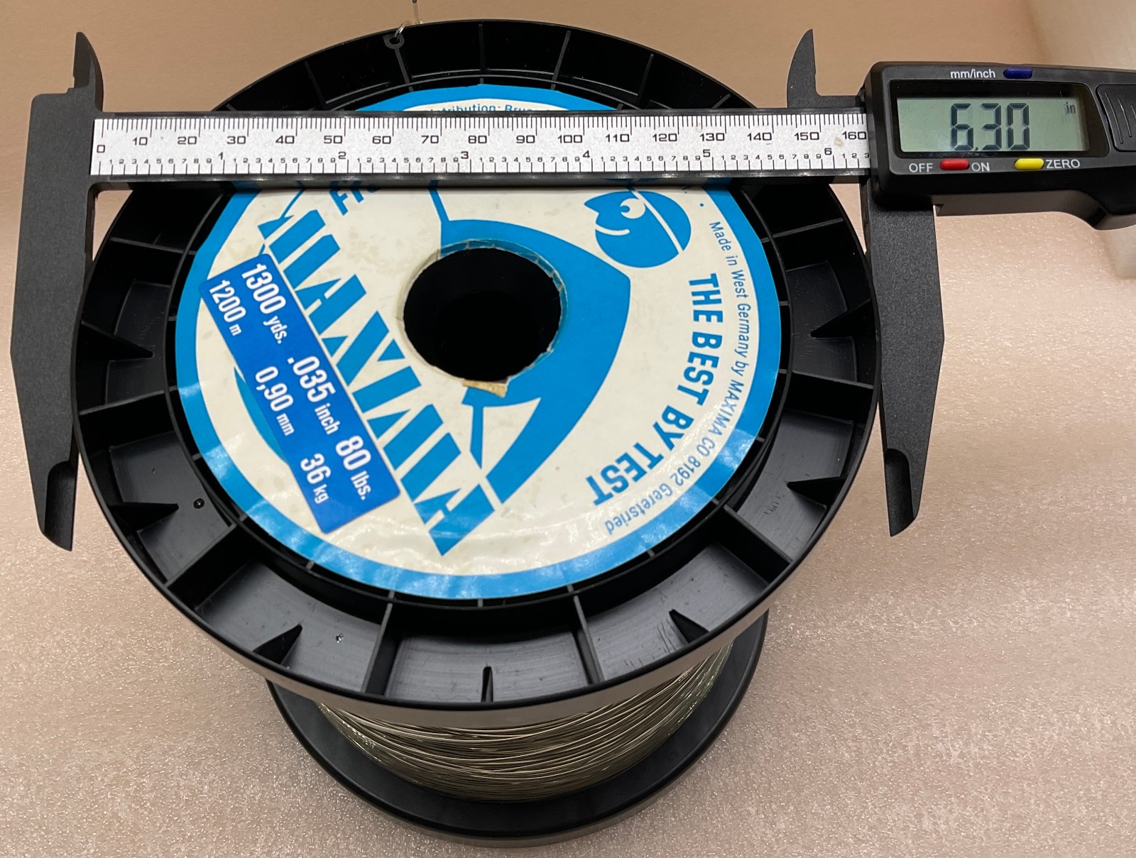 Maxima Ultragreen Fishing Line Service Spool 80lb – Used (see pictures)