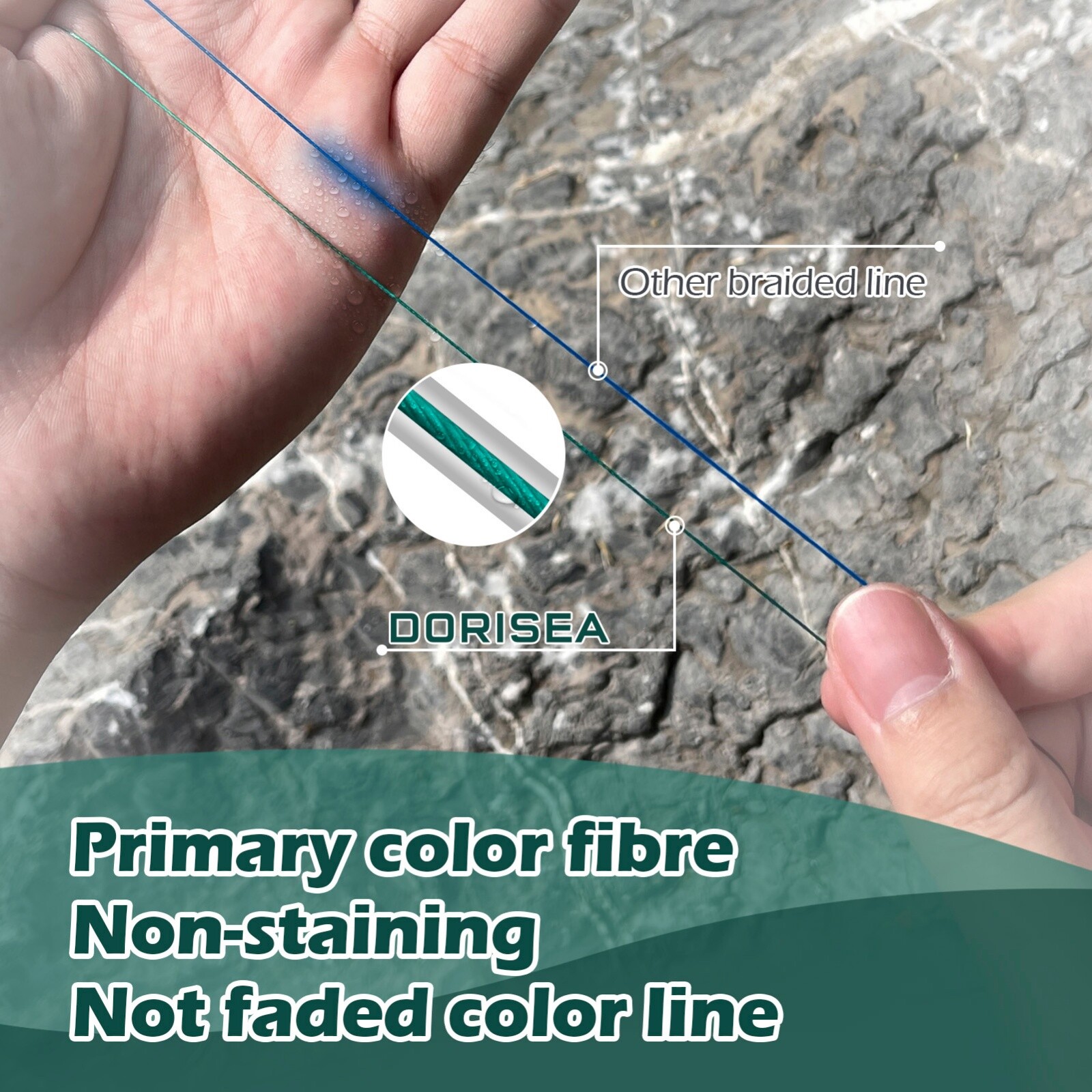 Dorisea NEVER FADE 8 Strands Moss Green No Dye Braided Fishing line 100m-2000m