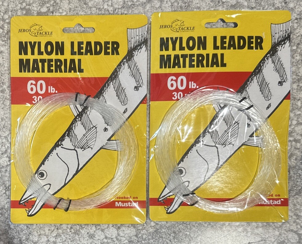 2 Packs Saltwater Leader Material 60 LB 30 FT