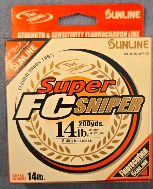 Sunline Super FC Sniper Fluorocarbon 14 lb. (.0122″ dia.) 200 yds Made in Japan