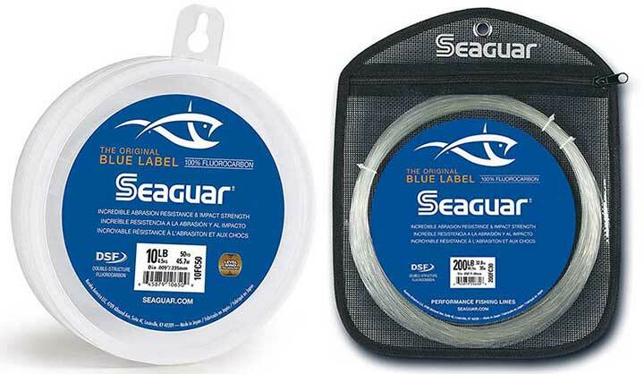 SEAGUAR ORIGINAL FLUOROCARBON INVISIBLE BLUE LABEL LEADER MATERIAL-25YRDS