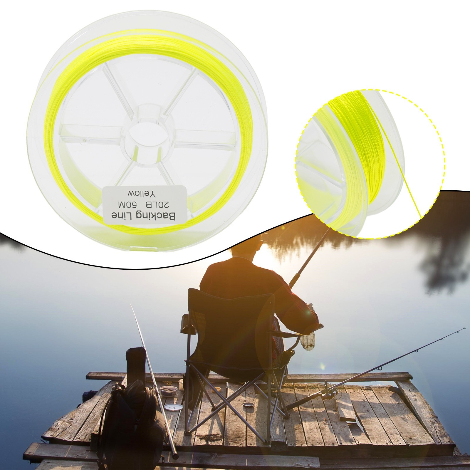 20/30lbs Line-Backing-Fishing-Trout Line&Loop Dacron 8-Braided Fly Line Backing