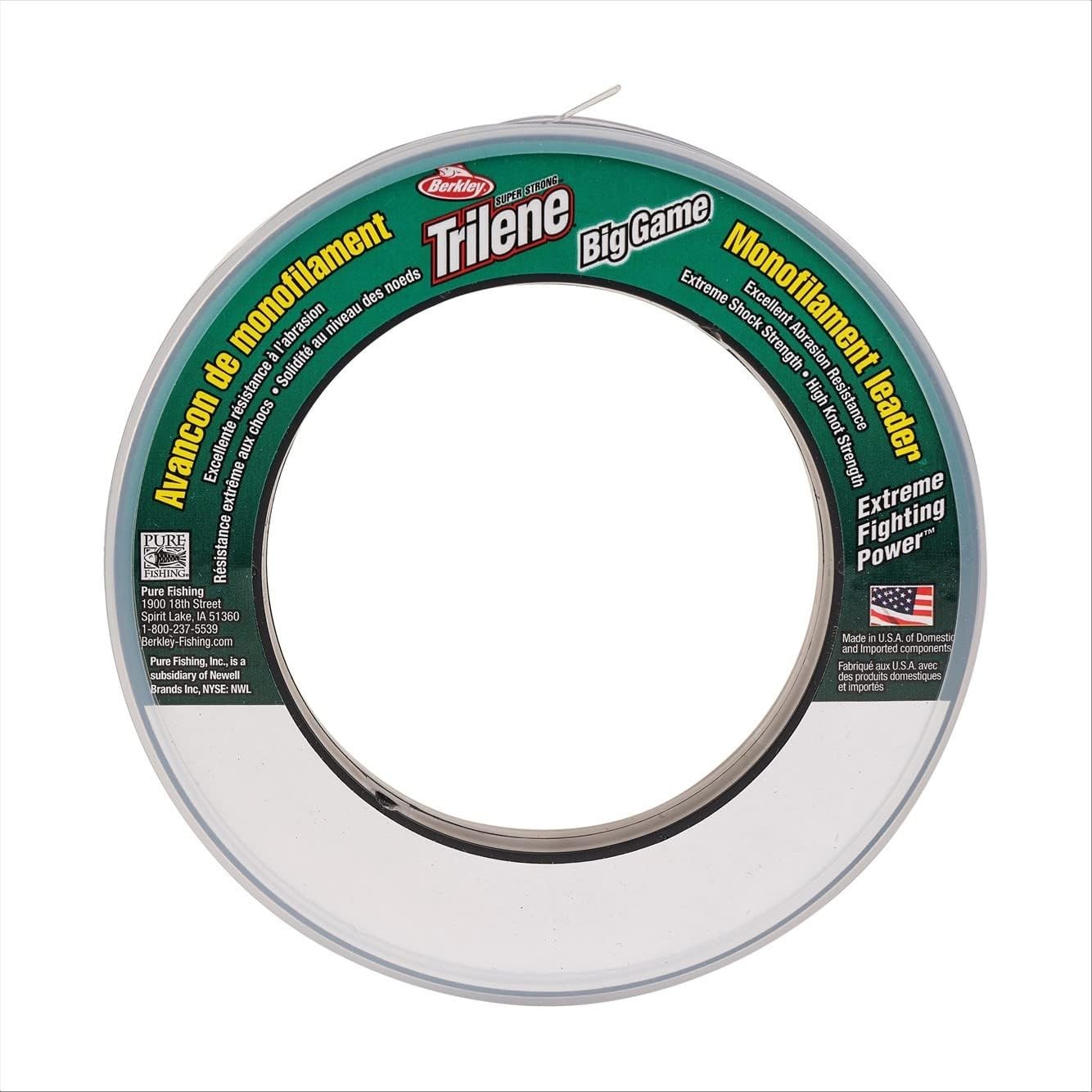 Trilene Big Game 50lb Monofilament Fishing Line 55yd – Clear Shock Strength