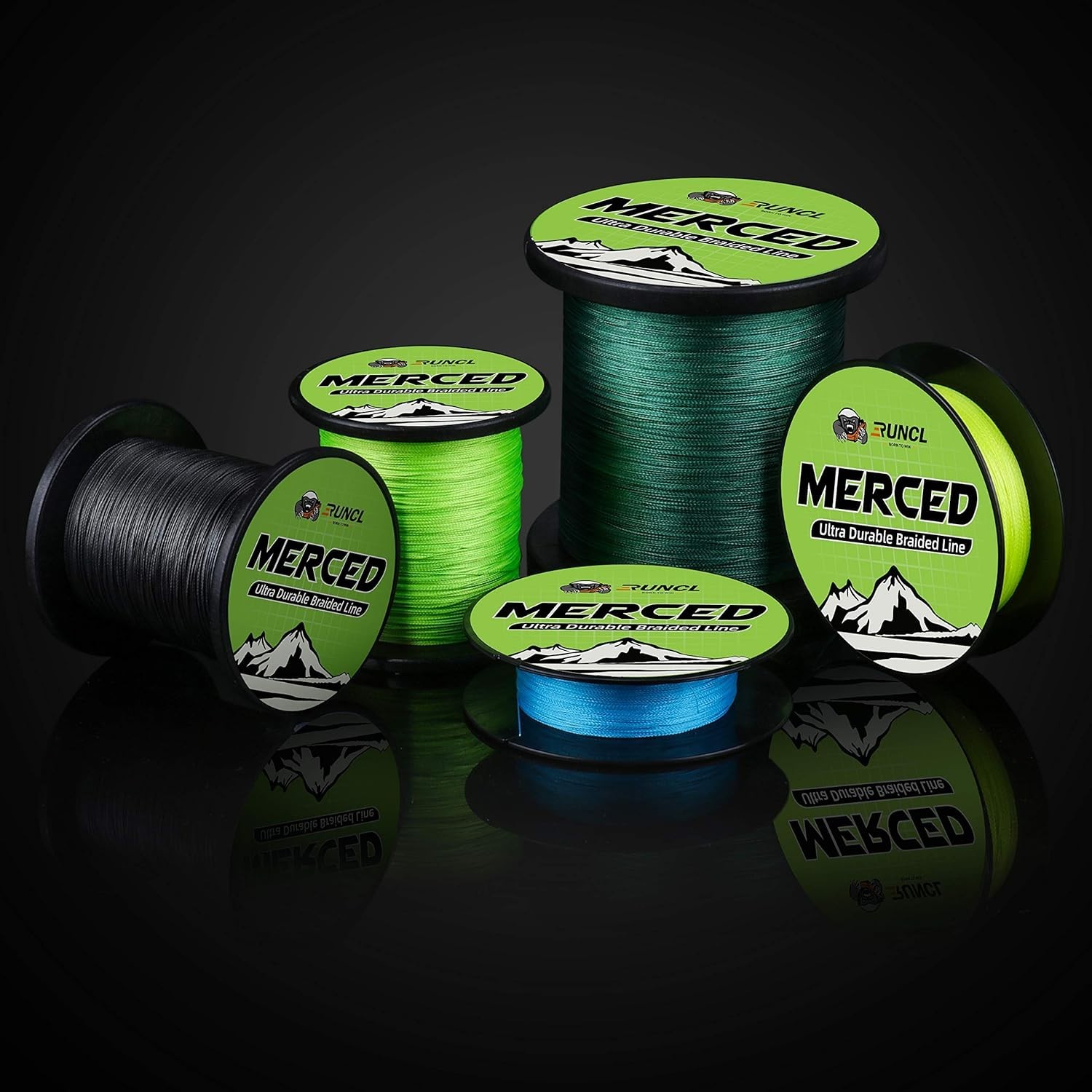 MERCED Braided Fishing Line – 500 Yards 50LB – Strong, Hi-Vis & Smooth Casting