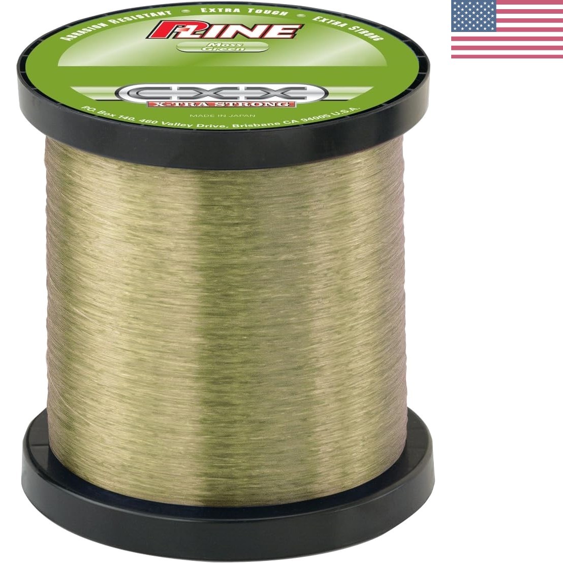 Moss Green CXX-Xtra Strong Fishing Line, 8lb Strength, 1800 ft, Shock Resistant