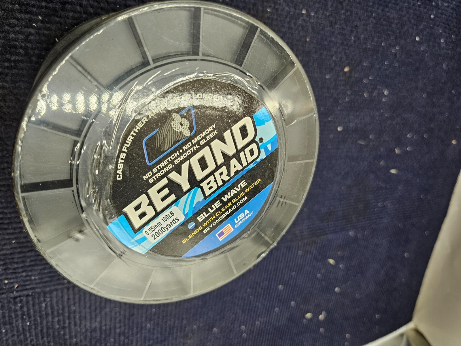 Beyond Braid 2000100BC Braided Fishing Line Blue Wave 2000yds 100LB