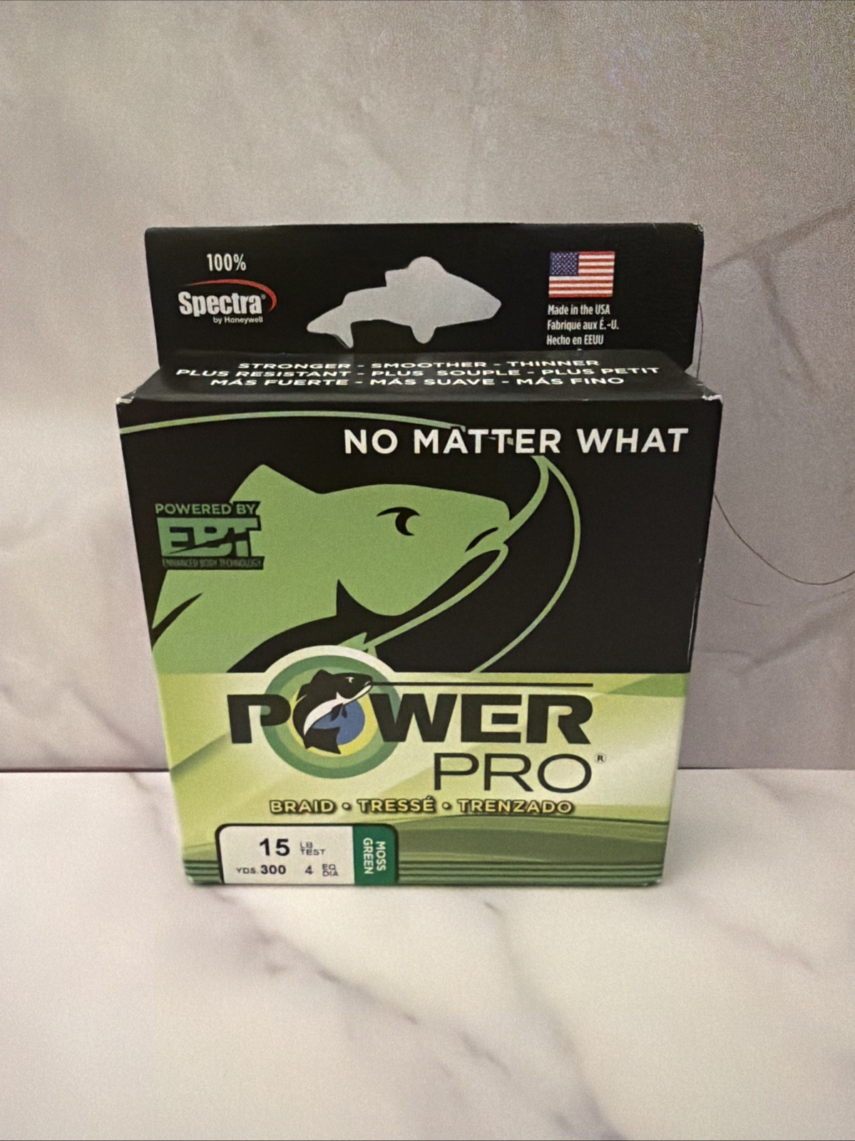 Power Pro Braided Fishing Line 15 lb Test 300 Yds Green Moss 100% Spectra