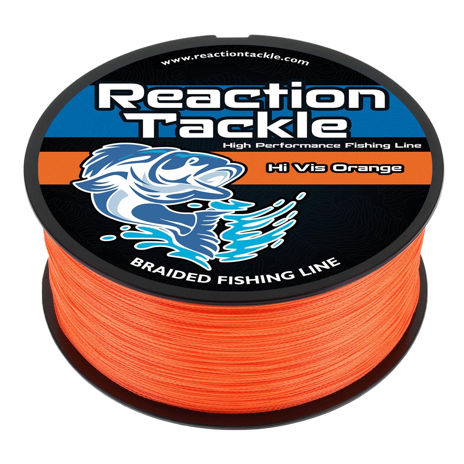 Reaction Tackle Hi Vis Orange Braided Fishing Line 10LB 150yd