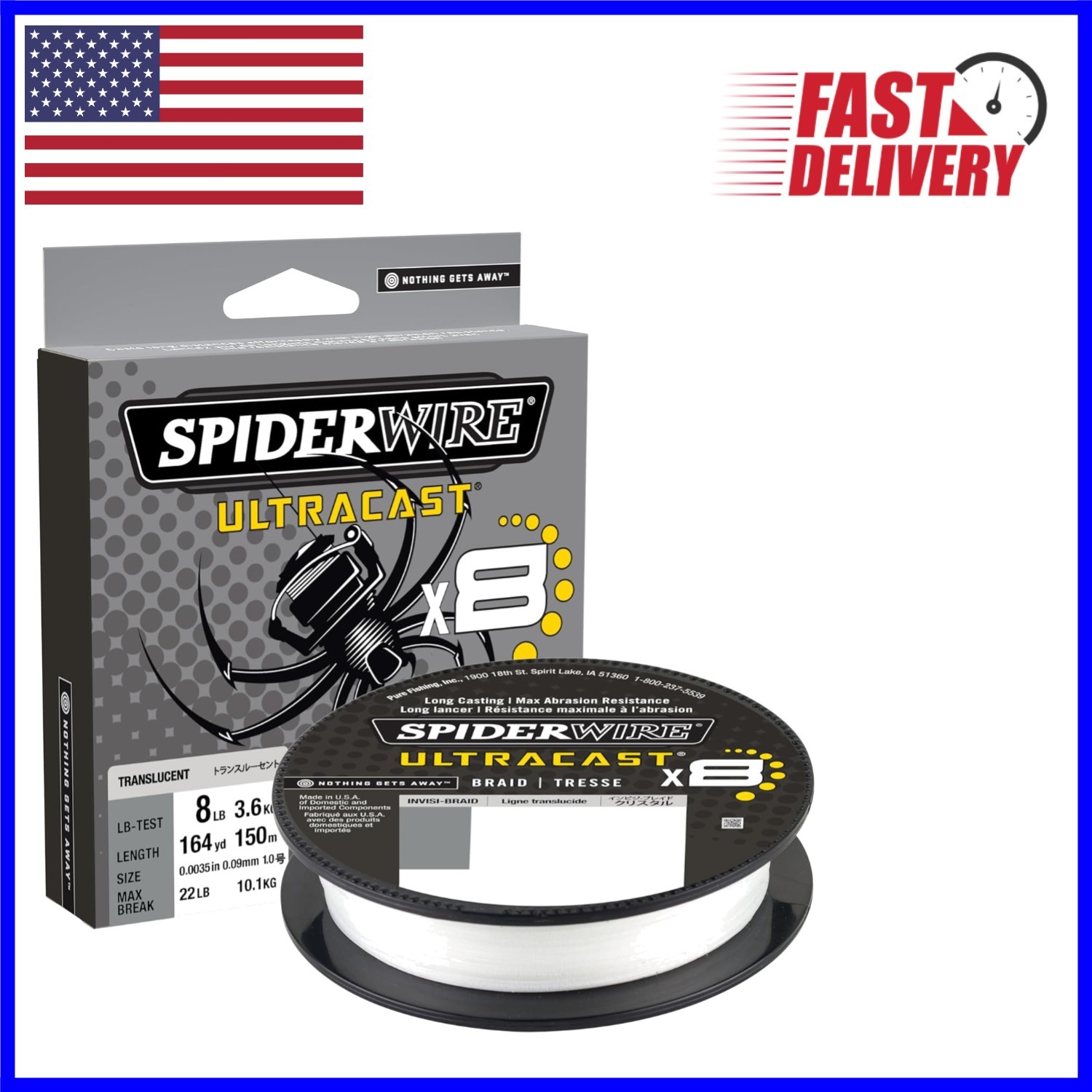 Ultracast Braid 4lb Fishing Line – Effortless Long-Distance Casting 150m