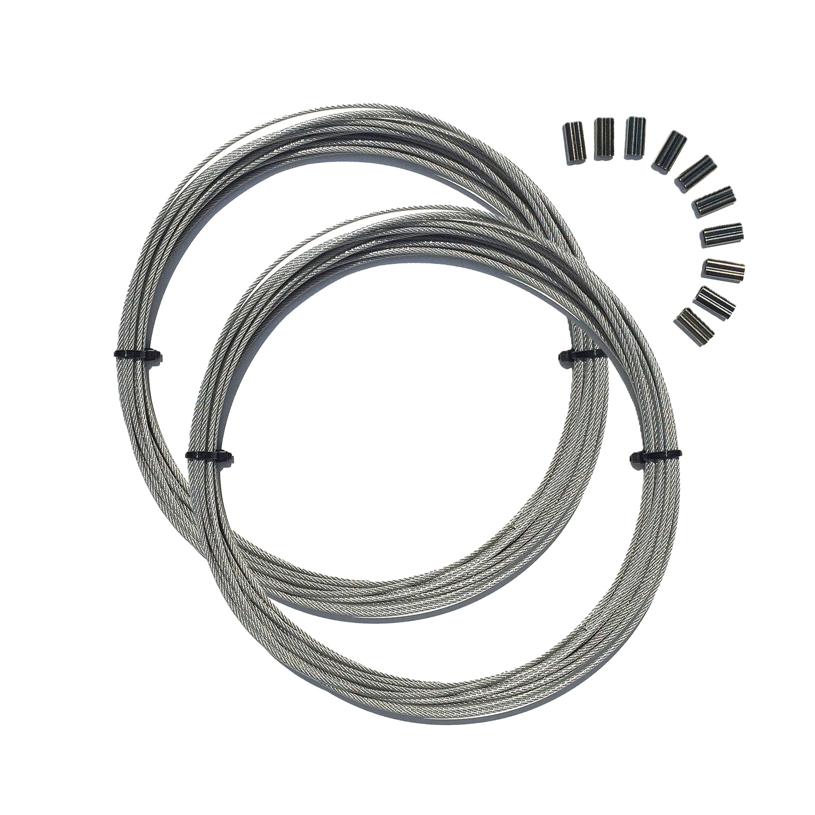 49 Strand American Wire 7×7 Stainless Leader + 10 Crimps – 30 ft 280 lbs Fishing
