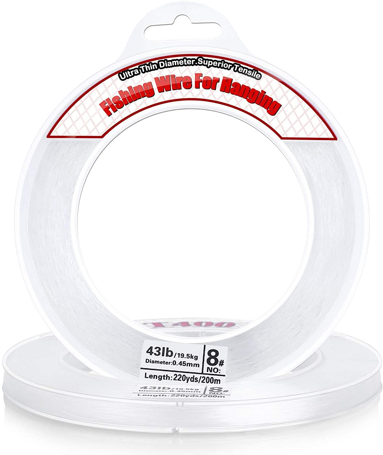 Clear Fishing Wire, 656FT Fishing Line Clear Invisible Hanging Wire Strong Nylo