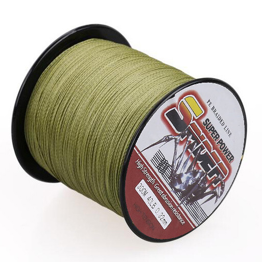 100M-2000M Army Green 6LB-300LB PE Dynema Braided Spider Fishing Line Thread