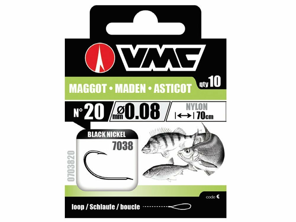 VMC Nylon Maggot 7038 Loop 70cm 10pcs #10 – #18 Leader