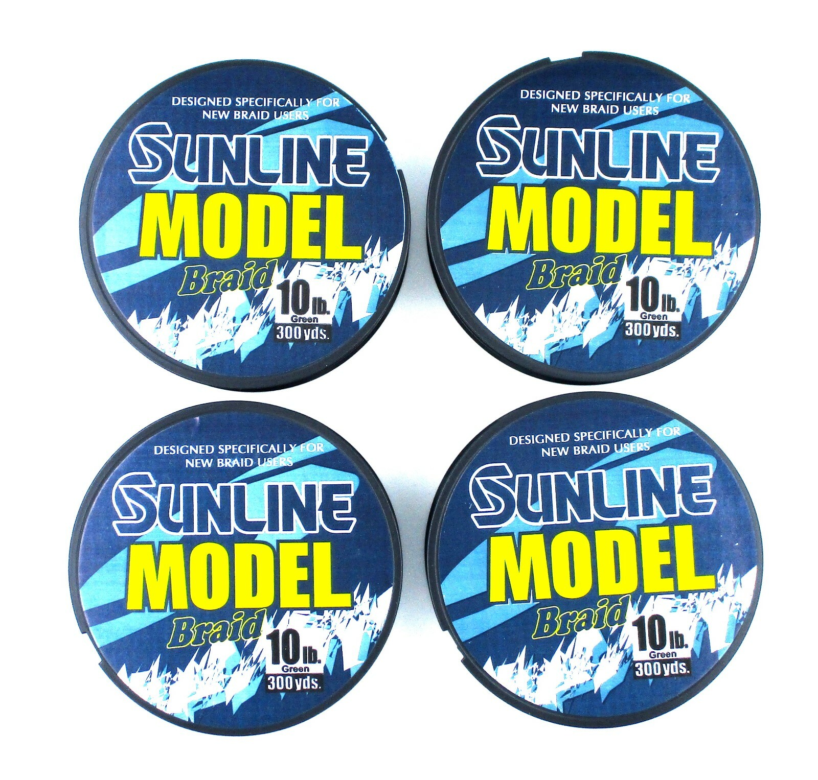 (4) Spools Sunline Model Braid 10 Lb Green Braided Line (300 Yds Per Spool) New