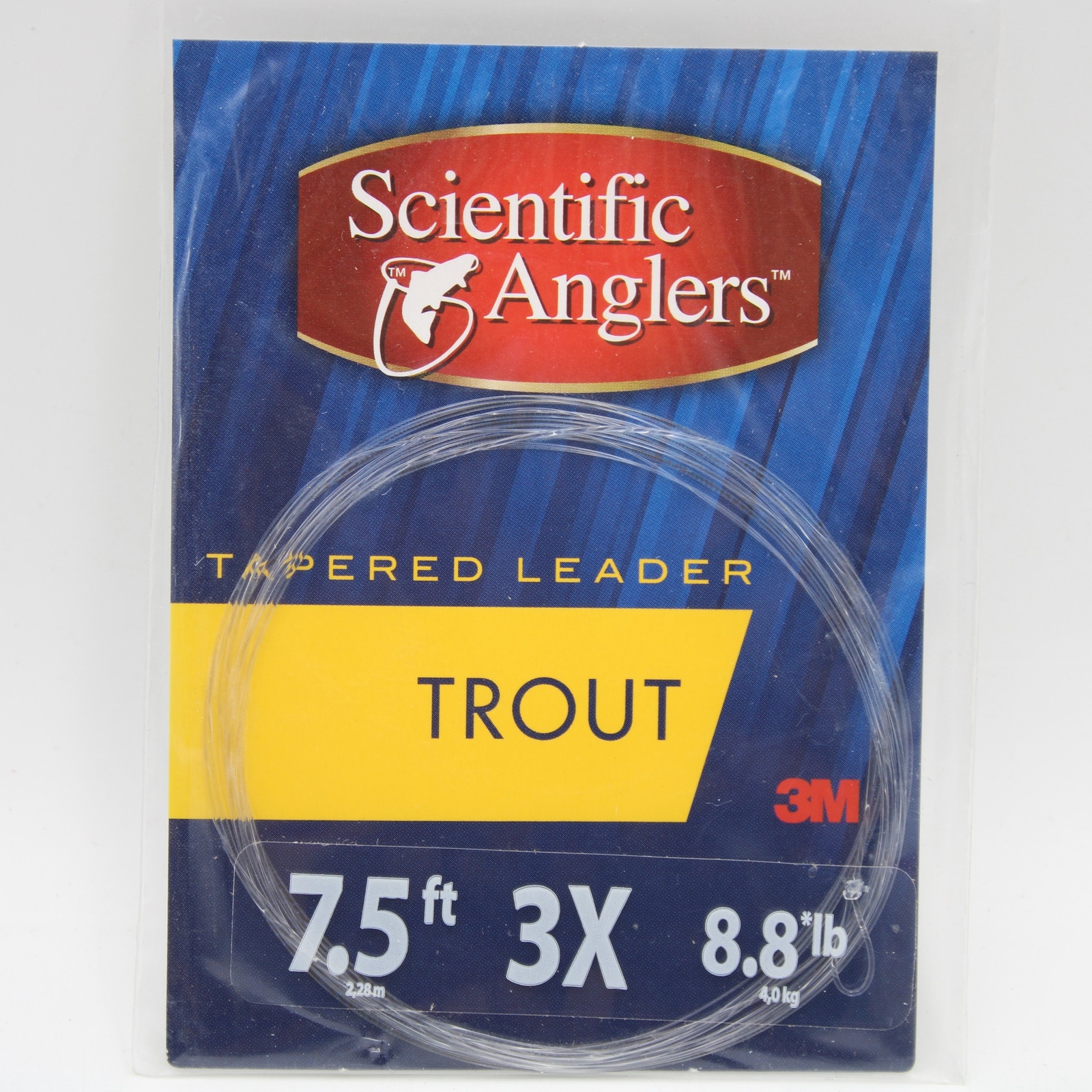 Scientific Anglers Tapered Trout Fishing Leader 7.5ft 3X 8.8lb 186279