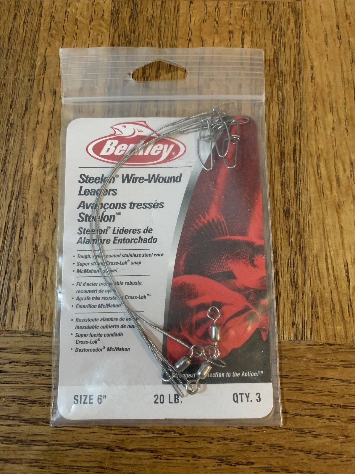 Berkley Steelon Wire Wound Leader Silver 20 Lb Size 6-Brand New-SHIPS N 24 HOURS