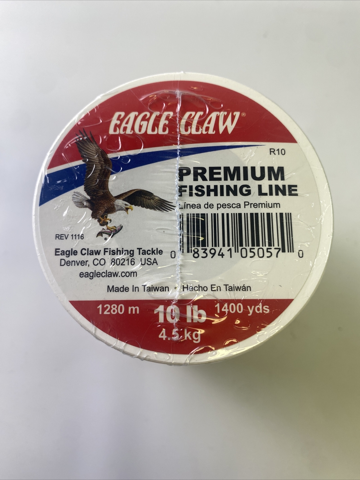 Eagle Claw 10lb Test Premium Fishing Line Clear 1400 Yards Spool