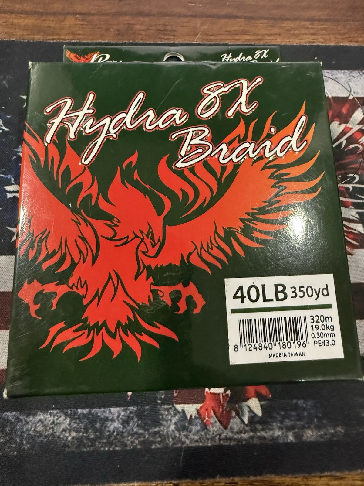 PHENIX HYDRA 8X BRAIDED FISHING 40LB 350YRD GREEN