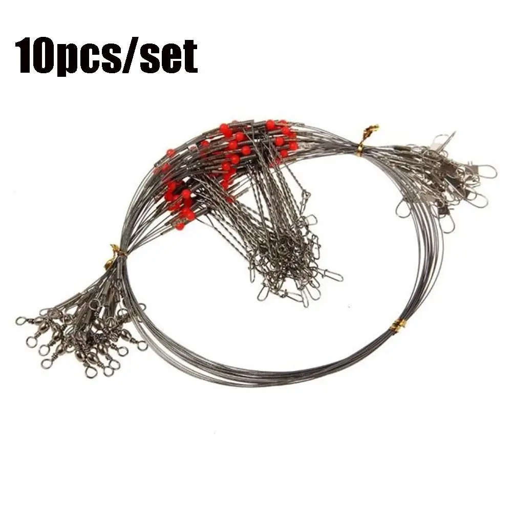 Quality High Carbon Stainless Steel String Fish Hook Safety Snaps Leader Trace w