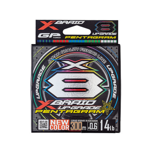 YGK Yotsuami X-Braid Upgrade X8 Pentagram PE 200m Braided Line 5 color select LB
