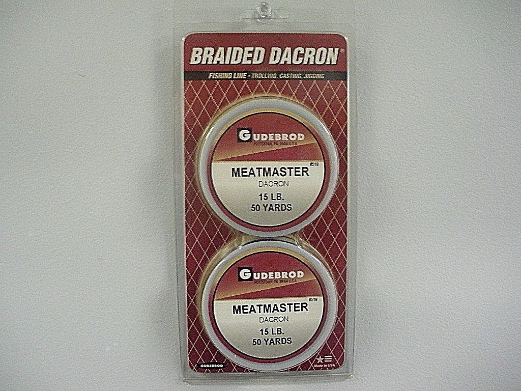 Gudebrod Meatmaster Black Braided Dacron 10 – 45 Lb Test, 50 – 300 Yds
