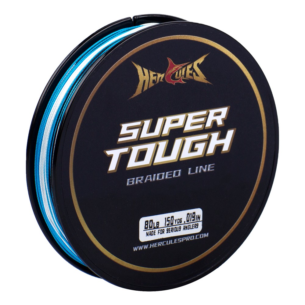 HERCULES SUPER TOUGH Camo Blue PE Braided Fishing Line 150Yds-1000Yds 4LB-160LB