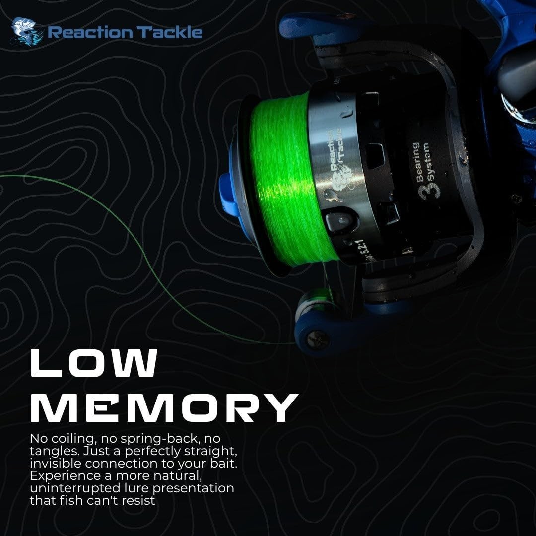 Reaction Tackle Monofilament Fishing Line Premium Nylon Mono Line Strong