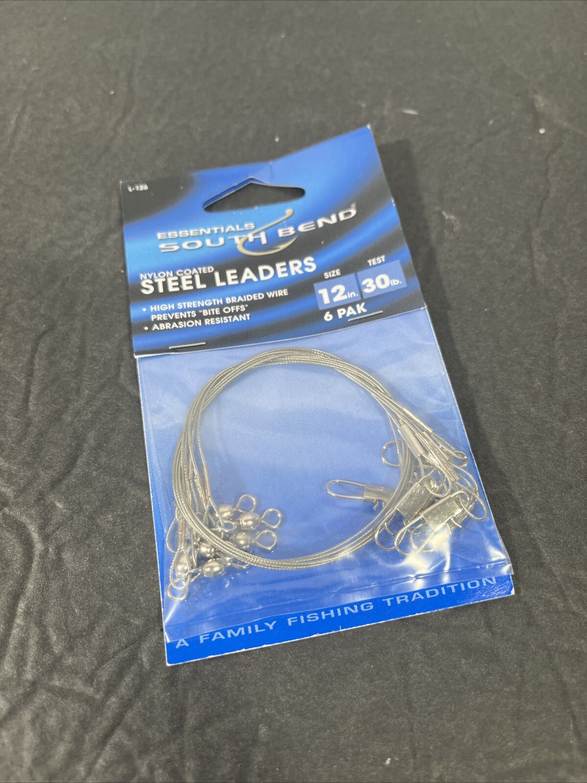 South Bend / L126 12″ Nylon Coated Steel Leader / 30Lb Test 6 Pak