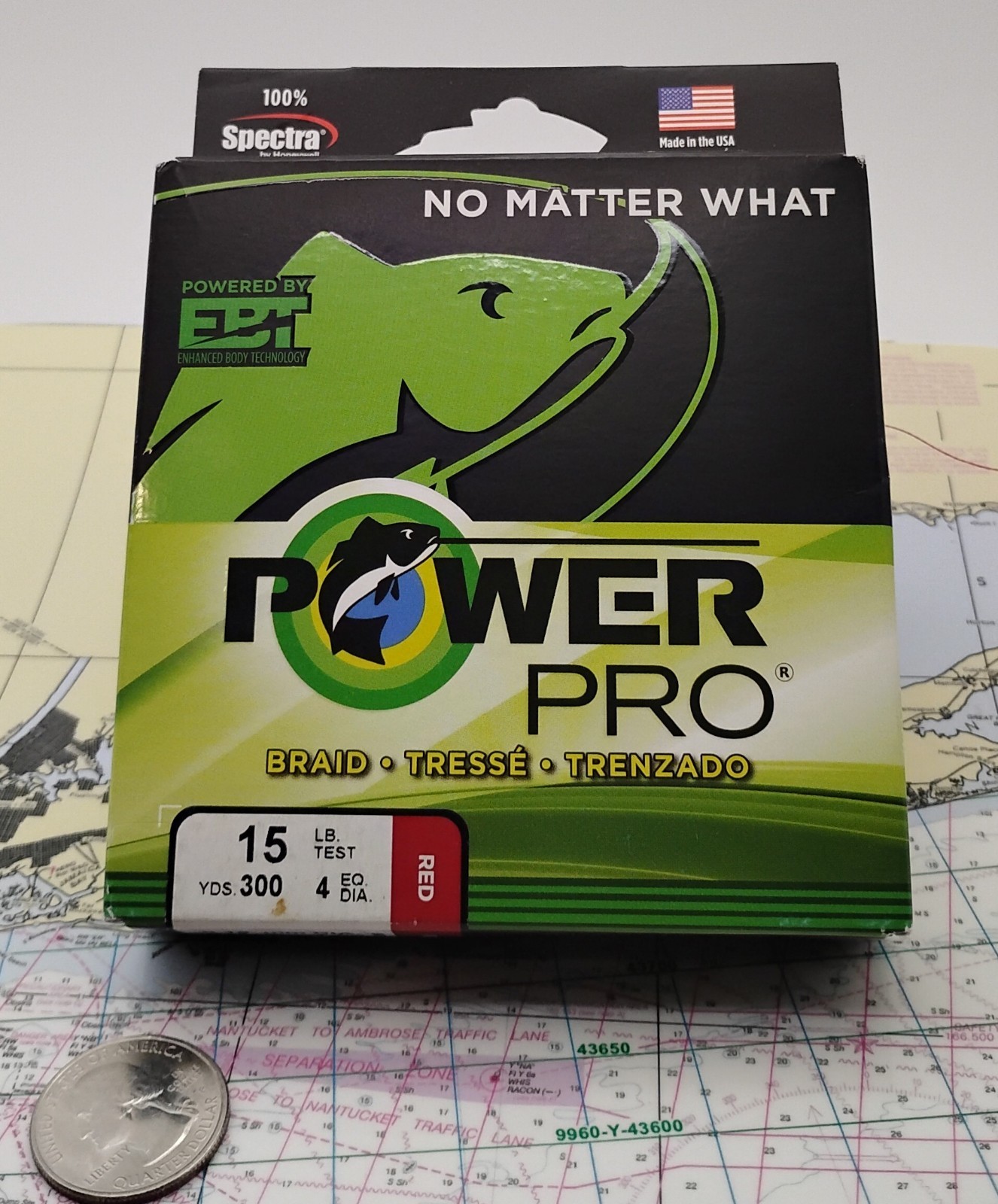 POWER PRO SPECTRA 15lb / 300yds RED BRAIDED LINE SUPERLINE FISHING LINE