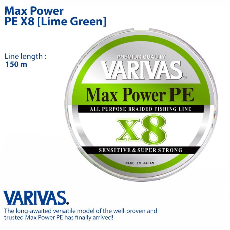 VARIVAS Max Power PE X8 – Braid Line PE Line made in japan