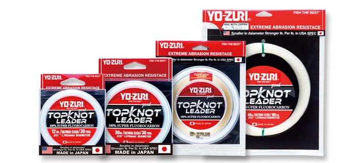 Yo-Zuri Top Knot Fluorocarbon Leader Line (15-80lb, 30yd, Clear/Pink)