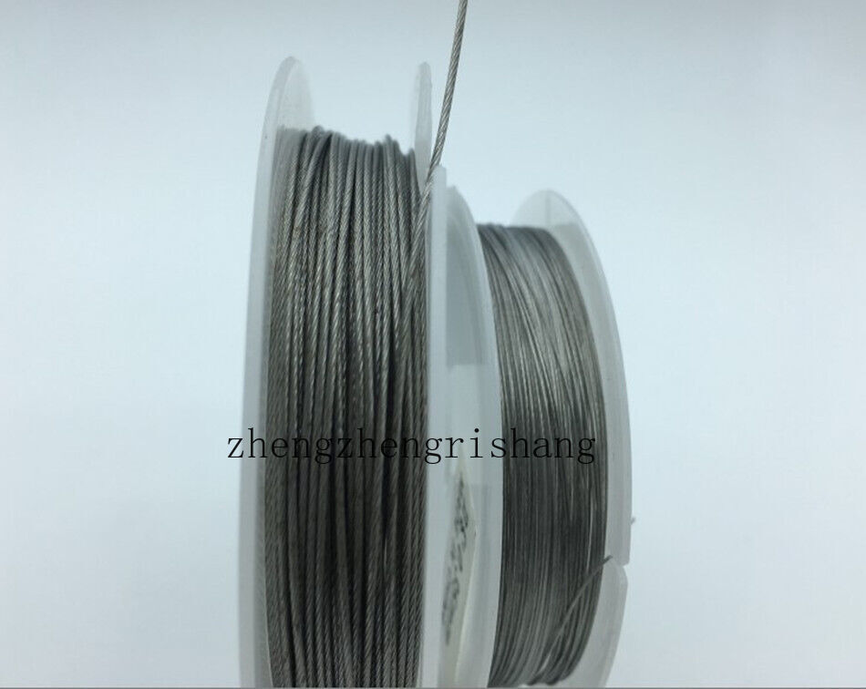 50M 7 Strands Stainless Steel Wire Braided Fishing Line 13lb-130lb Dia 0.3-1.0mm