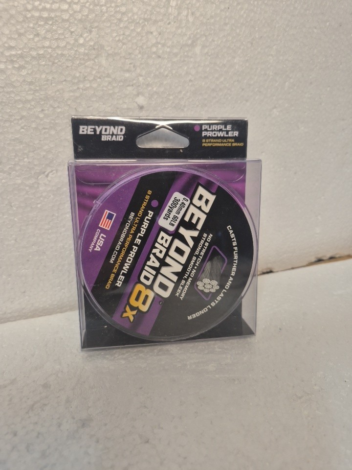 Beyond Braid 8x Fishing Line Purple Prowler No Stretch .40mm 60LB 300yrd NEW