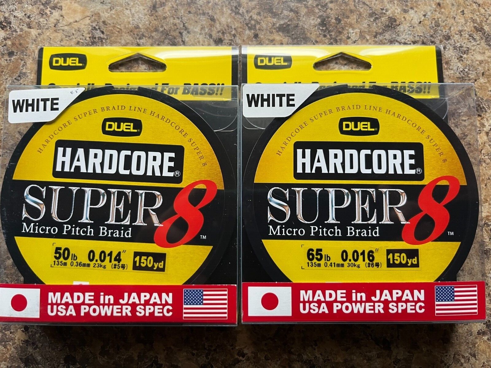 Yo-Zuri Duel Hardcore Super 8 Micro Pitch Braided line 150 yd 10 20 30 40 50 65